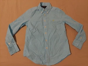 Boys Polo Ralph Lauren Shirt S Small Blue Button Cotton - Picture 1 of 5