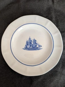 Wedgwood American Clipper Blue salad Plate Discontinued 1971-91 Vintage 8 1/4" - Picture 1 of 4