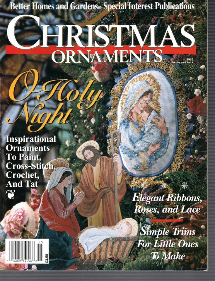 Better Homes & Gardens Special CHRISTMAS ORNAMENTS 1992 Back Issue Magazine Foto 1 de 1