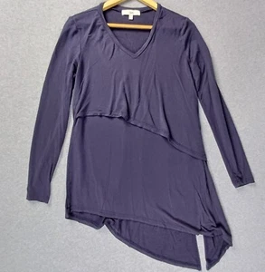 Ripe Maternity Top Womens Medium Blue Long Stretch Nursing Long Sleeve Casual - Picture 1 of 13