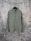 Mens Fred Perry Shirt Long Sleeve Button Up Cotton Size XL