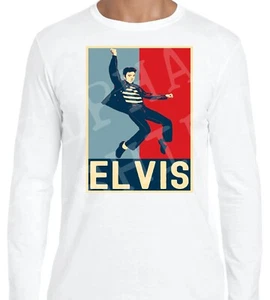Camiseta Elvis Presley Arte Pop Original Manga Larga Cárcel Rockabilly - Imagen 1 de 3