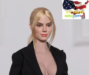  1/6 female head Margot Elise Robbie for 12" phicen hot toys figure GC047B ❶USA❶ - Picture 1 of 3