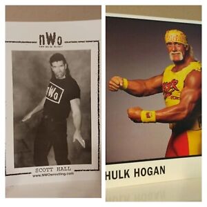 WCW officially licensed Hulk Hogan & Scott Hall Promo Photos, nWo, authentic WWE