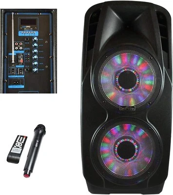 Altavoz PA portátil beFree Sound 5000W alimentado por Bluetooth 12 pulgadas - negro Foto 1 de 4