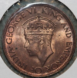Ceylon ~ Sri Lanka 1945 ~ centesimo bronzo ~ Giorgio II ~ SECONDA GUERRA MONDIALE ~ 99 ¢ spedizione tracciata - Foto 1 di 2