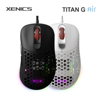 Xenics Titan G AIR Wired Light Gaming Mouse RGB LED Max 16000 DPI PMW3389 Sensor - Image 1 of 4