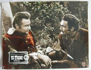 lobby card  El Tigre / Kiss of Fire  1955  Rex Reason, Jack Palance