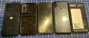 LOT OF 5 MISCELLANEOUS SAMSUNG PHONES - *AS-IS FOR SALVAGE/PARTS/DISASSEMBLY* - Photo 1/6