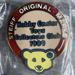 Vtg Lapel Pin STEIFF Teddy Bear Collectors Club Hobby Center Toys 1989 Hat Pin - Picture 1 of 7