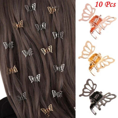 Mini Clip Per Capelli A Forma Di Farfalla In Metallo Da 10 Pezzi Mini Pinza ☆ - Immagine 1 di 4