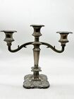 VINTAGE / ANTIQUE SILVER PLATE 2 ARM BRANCH CANDLEABRA CANDLE HOLDER VINERS