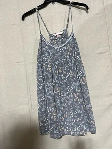NEW Victoria’s Secret Angels Sleepwear Womens L Blue Floral Babydoll Teddy Sheer - Picture 1 of 7