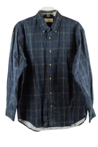 Crossings Black Plaid Men's Dress Shirt Long Sleeve Large 010 - Picture 1 of 6