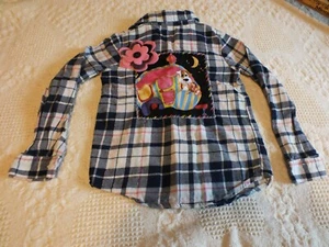 Upcycled Repurposed Carters Size 6 Camping Puppy Handmade Flower Appliques - Picture 1 of 5