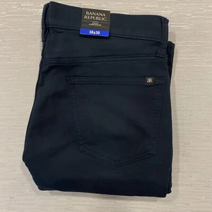 Banana Republic Chino Hose Herren 36 x 30 Schwarz Slim Fit Gerades Bein Stretch - Bild 1 von 20