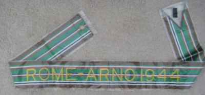 Roma-Arno 1945 Segunda Guerra Mundial Gran Regimiento Bandera Campaña Streamer - Batalla Streamer Foto 1 de 4