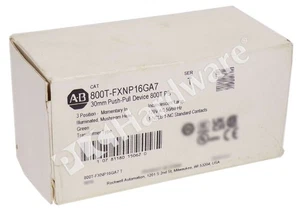 Surplus Open Allen Bradley 800T-FXNP16GA7 /T 3-Position 30.5mm Push-Pull Button - Picture 1 of 8