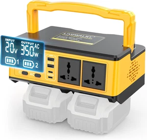Centrale Elettrica 350W Compatibile con Dewalt: Generatore Portatile DC 20V a AC 110-1 - Foto 1 di 9
