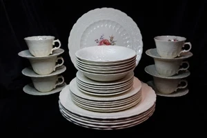 SPODE JEWEL BILLINGSLEY ROSE ENGLAND 36 PIECES SIX 6 PIECE PLACE SETTINGS - Picture 1 of 18
