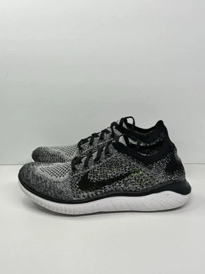 Nike Free Run Flyknit 2018 White Black Running Shoe 942839-101 Women's Size 6-9 - Image 1 of 4