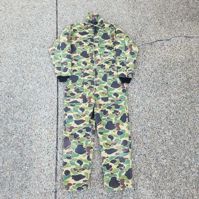 SafTBak Hunting Coveralls Duck Camo Insulated Jumpsuit USA Vintage Men’s Large - Image 1 of 4