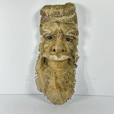 Root Face Mask Tree Spirit Tribal Art Hand Carved Tribal Face Wood Carving 20" - Image 1 of 4