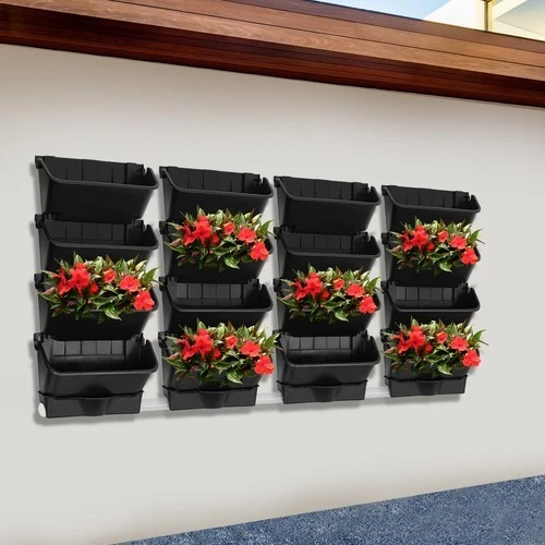 Hanging Vertical Wall Mounted Plant Bag for Garden Vertical Garden Planter Black - Image 1 of 4