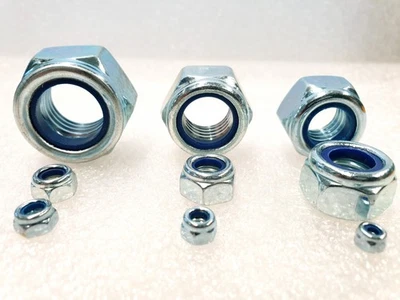 Sicherungsmutter stahl verzinkt Selbstsichernde Muttern Sechskant DIN 985 - Bild 1 von 4