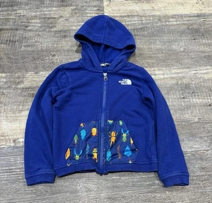 The North Face Camp Fleece Hoodie Full Zip Size 4T Toddler Bugs Print - Picture 1 of 5