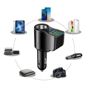 66W 2in1 Car Charger with Aluminum Alloy Shell and LED Voltage Display - Zdjęcie 1 z 6