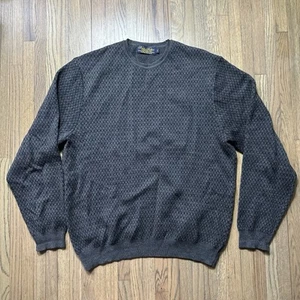 Brooks Brothers Sweater Men’s SZ L 100% Merino Wool Crew Neck Made in USA Gray - Picture 1 of 10