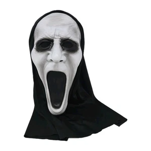 Ghost Face Silent Screamer White Mask for Halloween Costume Adult - Picture 1 of 4
