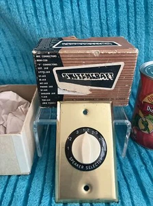 Vintage 60s Switchcraft Multi-Speaker Selector Switch Gold Original Box - Picture 1 of 12