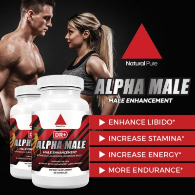 Alpha 男性睾酮助推器角山羊杂草荨麻根提取物 2 包 — 第 1/3 张图片