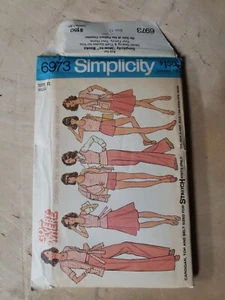 Simplicity 1975 Sewing Pattern #6973 Skirt Top Cardigan Pants. Misses Sz 12 Cut - Picture 1 of 5