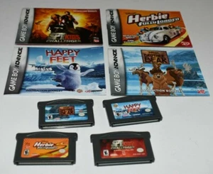SET 4 GAMEBOY ADVANCE Spiele & Handbücher - Happy Feet, Herbie, Spy Kids & Brother B - Bild 1 von 4