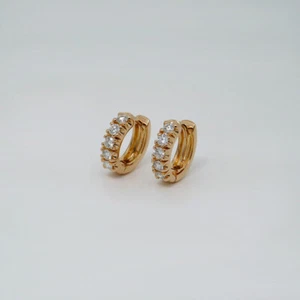 Wempe Creolen Ohrringe mit 0,50ct F-vsi Brillant in 750/18K Rosegold - Bild 1 von 3