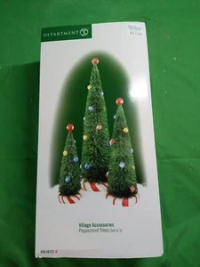 Dept 56 Accessori Villaggio #56.56721 Alberi di Menta Piperita (Set di 3) - Foto 1 di 3