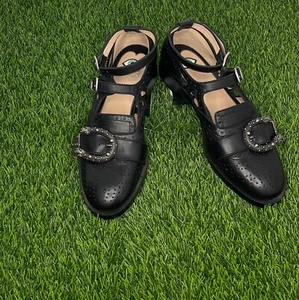 Zapatos Gucci Para Mujer Negros Queercore Mary Jane Talla US5.5 EU36 Sin Cordones Hechos en Italia - Imagen 1 de 10