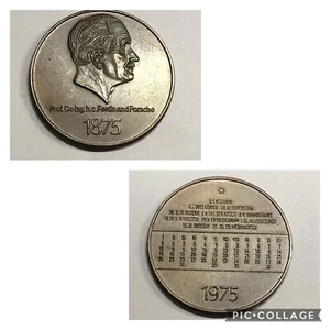 Christophorus Porsche Calendario Moneda Medalla 1975 Prof. Dr. Ferdinand Porsche - Imagen 1 de 8