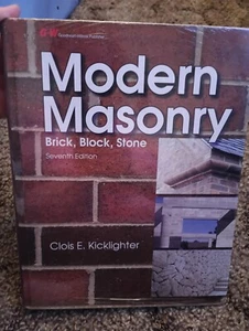 Modern Masonry Brick Block Stone by Clois Kicklighter New Sealed In Plastic - Imagen 1 de 4