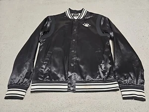 Scotch & Soda NEW FELIX the CAT Black Satin Letterman Cub Cat Varsity Jacket M - Picture 1 of 19
