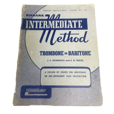 Rubank intermediate Method Trombone No, 65 Course Individual Class Hal Leonard - Image 1 of 4