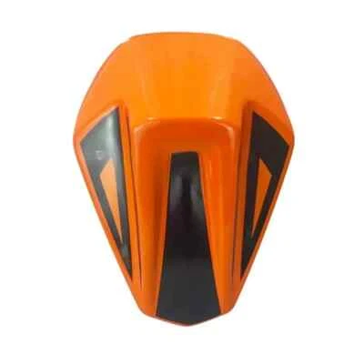 Carbon Fiber Rear Seat Cowl for KTM Duke 125/200/250/390 - Orange & Black Foto 1 de 4