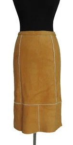 Falda lápiz Tara Jarmon genuina piel de oveja gamuza cuero piel talla XS - Imagen 1 de 24