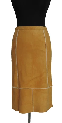 Falda lápiz Tara Jarmon genuina piel de oveja gamuza cuero piel talla XS Foto 1 de 4