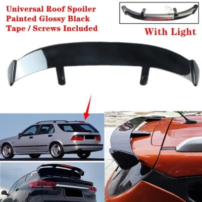 Universal Rear Window Roof Spoiler Modified Wing W/ Light Fit For Saab 9-5 99-05 - Изображение 1 из 4