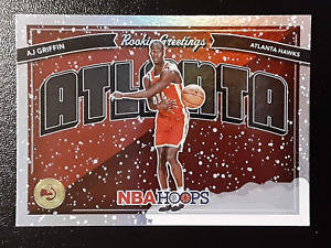 2022-23 Panini Hoops Holo Winter Rookie Greetings RC #16 - AJ Griffin