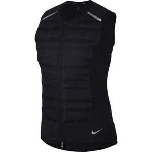 Women's Nike Aeroloft Reflective Running Vest Black Silver Sz XS 856636-010 - Picture 1 of 2